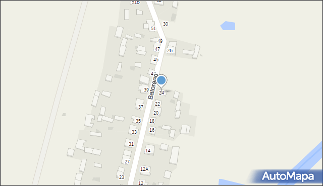 Zieluń, Stefana Batorego, 24, mapa Zieluń