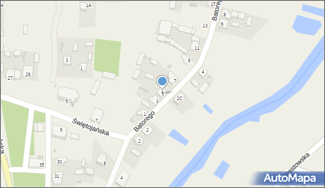 Zieluń, Stefana Batorego, 5, mapa Zieluń