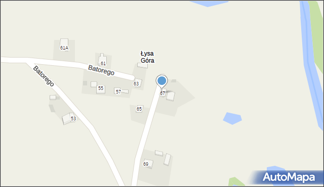 Zieluń, Stefana Batorego, 67, mapa Zieluń