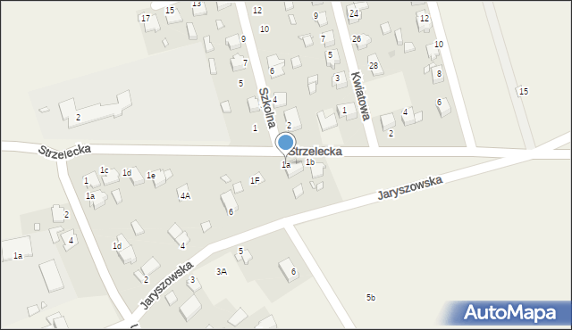 Zimna Wódka, Strzelecka, 1a, mapa Zimna Wódka