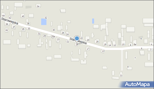 Złoczew, Starowiejska, 19, mapa Złoczew