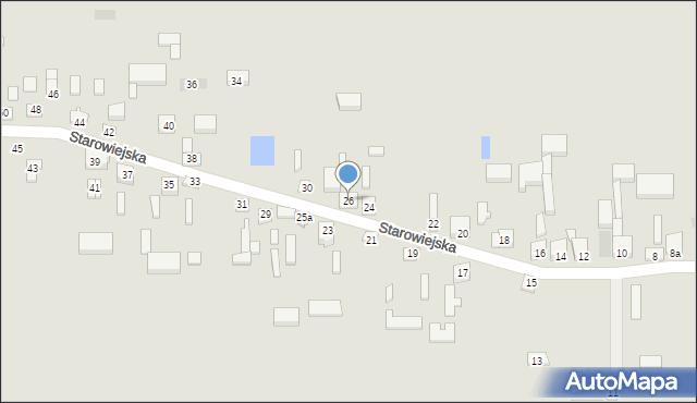 Złoczew, Starowiejska, 26, mapa Złoczew