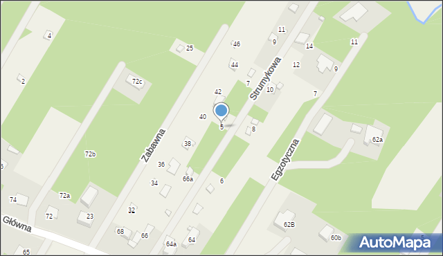 Zofiówka, Strumykowa, 5, mapa Zofiówka