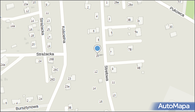 Żory, Strefowa, 10, mapa Żor