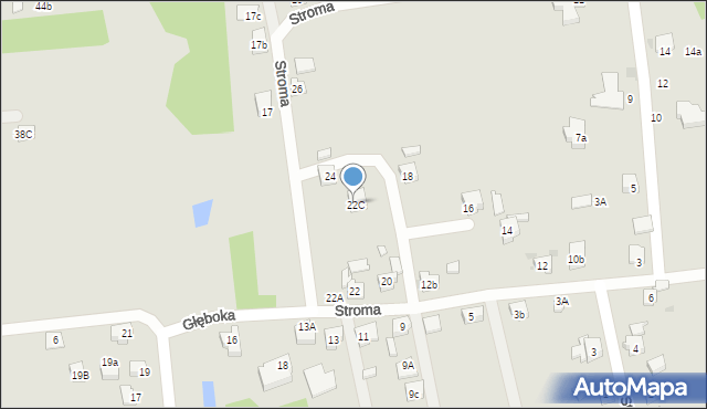 Żory, Stroma, 22C, mapa Żor