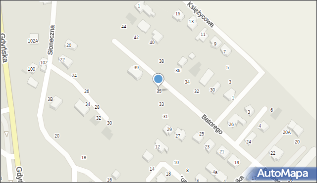 Żukowo, Stefana Batorego, 35, mapa Żukowo
