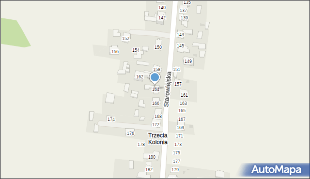 Żurada, Starowiejska, 164, mapa Żurada