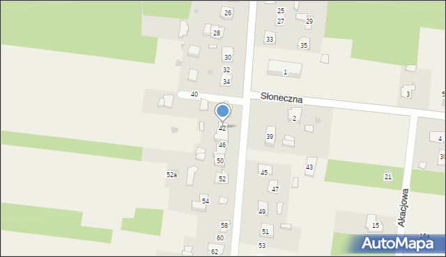 Żurada, Starowiejska, 42, mapa Żurada