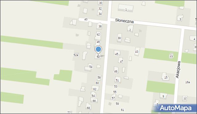 Żurada, Starowiejska, 52, mapa Żurada