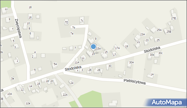 Zwonowice, Stodolska, 13, mapa Zwonowice