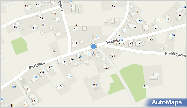 Zwonowice, Stodolska, 20, mapa Zwonowice