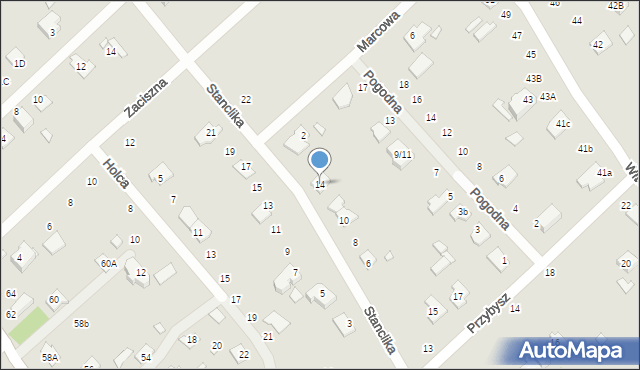 Żyrardów, Stanclika Zbigniewa, 14, mapa Żyrardów