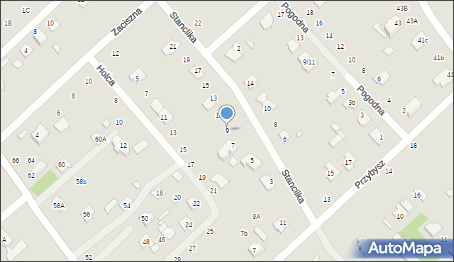 Żyrardów, Stanclika Zbigniewa, 9, mapa Żyrardów