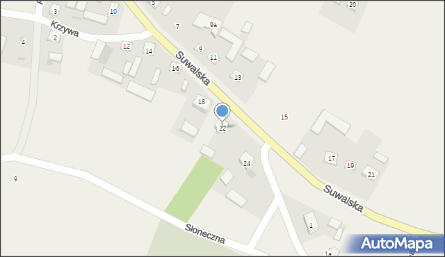 Bakałarzewo, Suwalska, 22, mapa Bakałarzewo