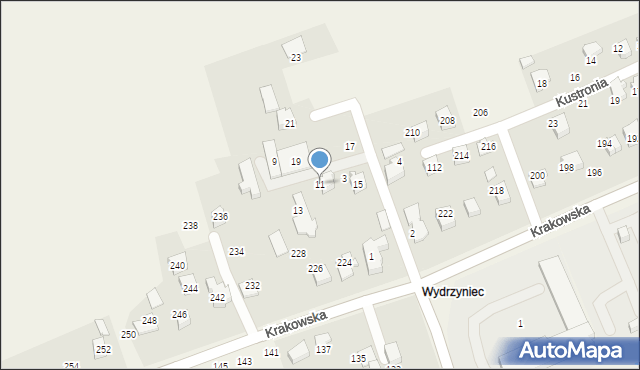 Bestwina, Sucharskiego Henryka, mjr., 11, mapa Bestwina