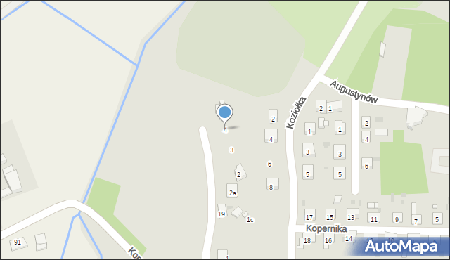 Biała, Suchego Franciszka, 4, mapa Biała