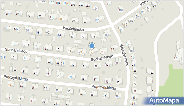 Białystok, Sucharskiego Henryka, mjr., 27, mapa Białegostoku