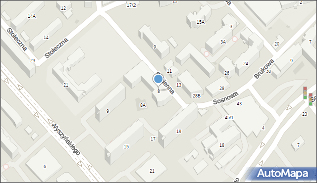 Białystok, Sukienna, 8, mapa Białegostoku