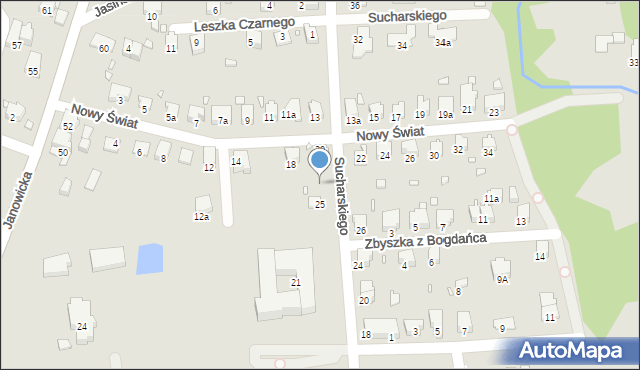 Bielsko-Biała, Sucharskiego Henryka, mjr., 27, mapa Bielsko-Białej