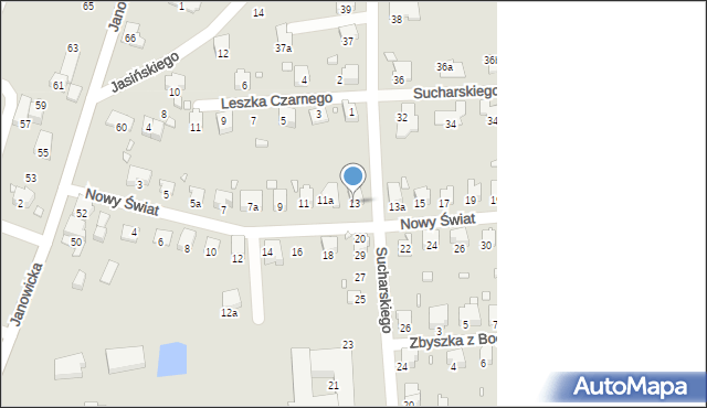 Bielsko-Biała, Sucharskiego Henryka, mjr., 31, mapa Bielsko-Białej