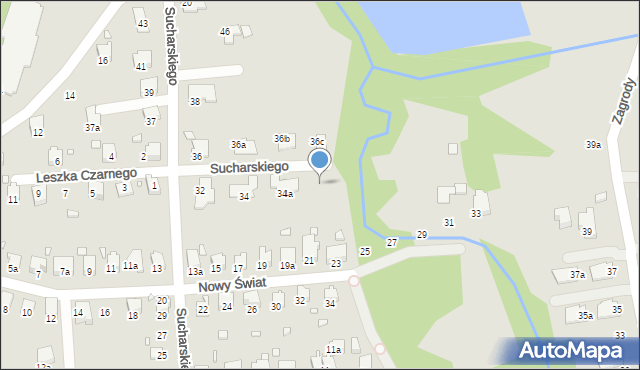 Bielsko-Biała, Sucharskiego Henryka, mjr., 34b, mapa Bielsko-Białej