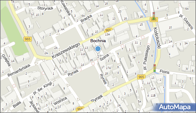 Bochnia, Sutoris, 2, mapa Bochni