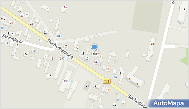 Bodzentyn, Suchedniowska, 16A, mapa Bodzentyn
