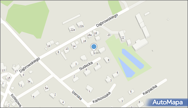 Bogatynia, Sudecka, 7, mapa Bogatynia