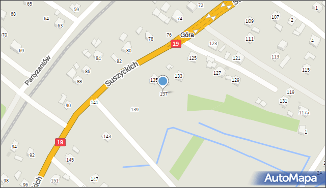 Boguchwała, Suszyckich, 137, mapa Boguchwała