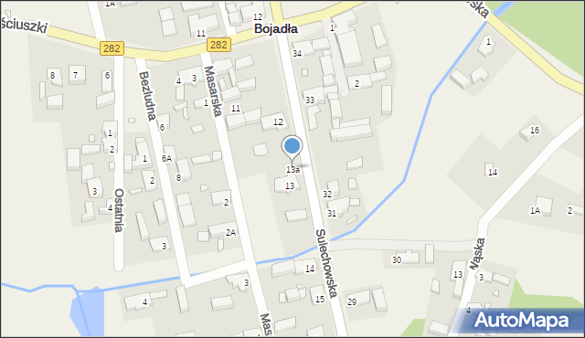 Bojadła, Sulechowska, 13a, mapa Bojadła