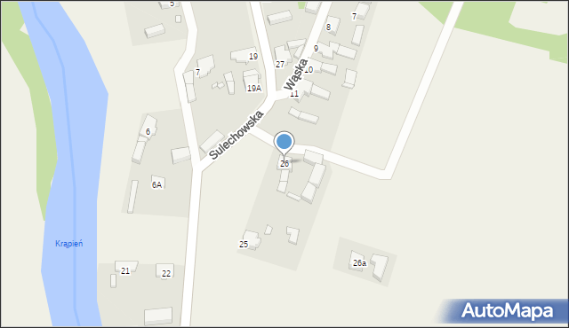 Bojadła, Sulechowska, 26, mapa Bojadła