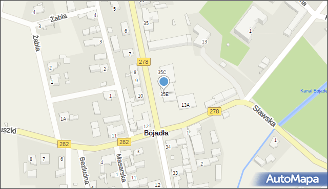 Bojadła, Sulechowska, 35E, mapa Bojadła