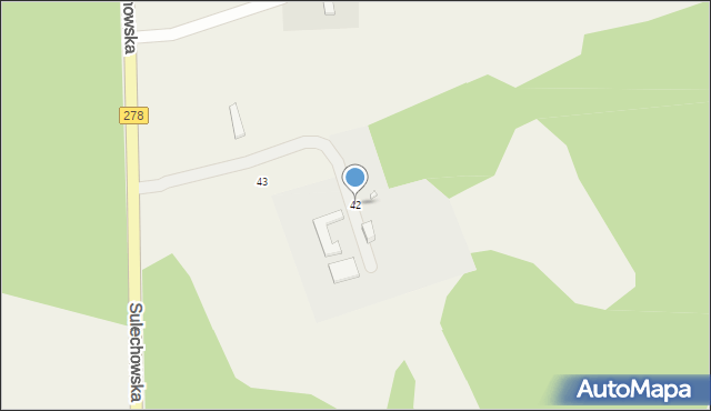 Bojadła, Sulechowska, 42, mapa Bojadła