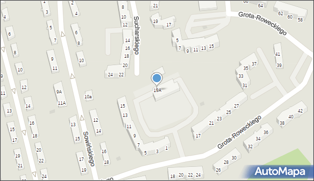 Braniewo, Sucharskiego Henryka, mjr., 19A, mapa Braniewo
