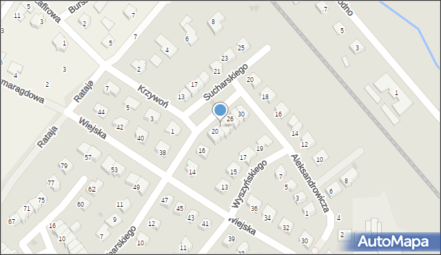 Brodnica, Sucharskiego Henryka, mjr., 22, mapa Brodnica