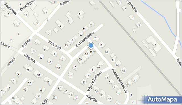 Brodnica, Sucharskiego Henryka, mjr., 30, mapa Brodnica