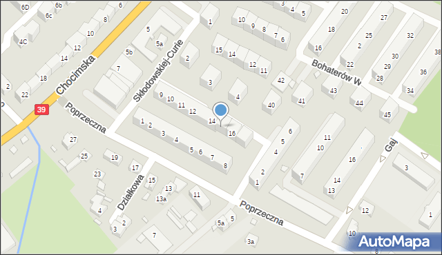 Brzeg, Sucharskiego Henryka, mjr., 15, mapa Brzeg