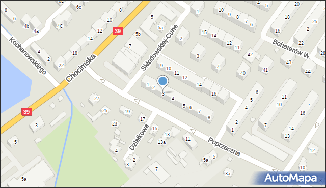 Brzeg, Sucharskiego Henryka, mjr., 3, mapa Brzeg