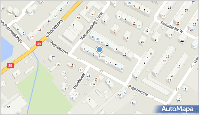 Brzeg, Sucharskiego Henryka, mjr., 4, mapa Brzeg