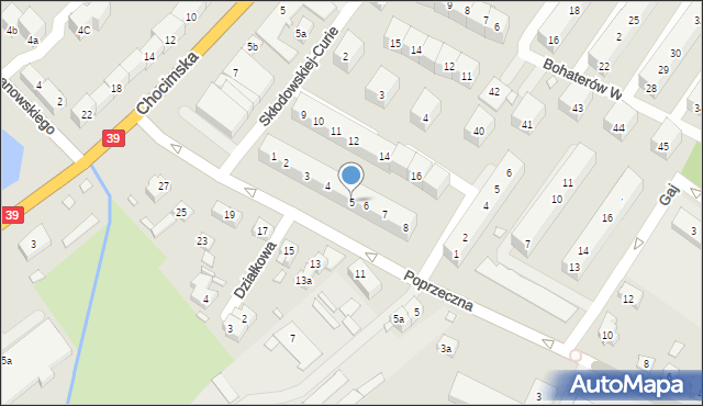 Brzeg, Sucharskiego Henryka, mjr., 5, mapa Brzeg