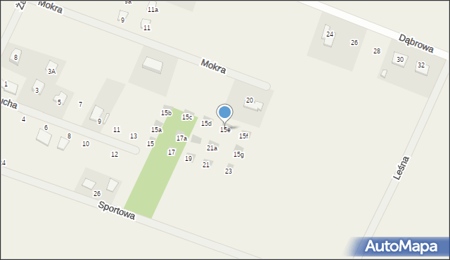 Brzeziny, Sucha, 15e, mapa Brzeziny