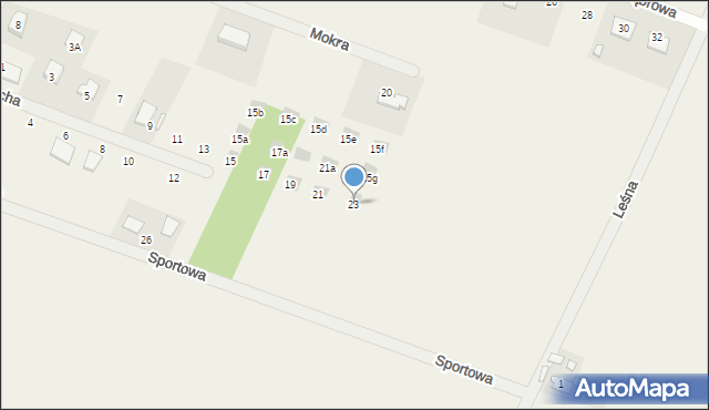 Brzeziny, Sucha, 23, mapa Brzeziny