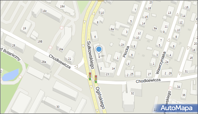 Bydgoszcz, Sułkowskiego Józefa, 4, mapa Bydgoszczy