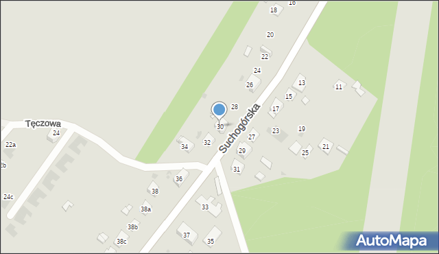 Bytom, Suchogórska, 30, mapa Bytomia