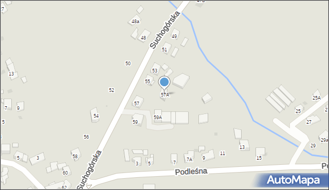 Bytom, Suchogórska, 57A, mapa Bytomia