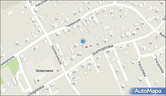 Bytom, Suchogórska, 88, mapa Bytomia