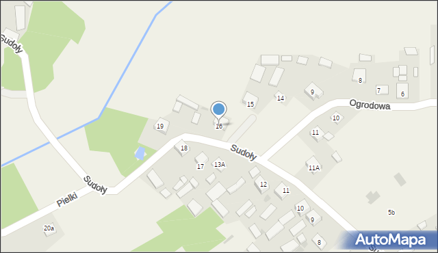 Cholewiana Góra, Sudoły, 16, mapa Cholewiana Góra