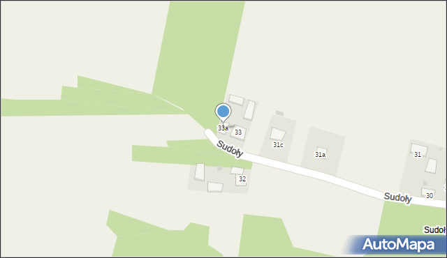 Cholewiana Góra, Sudoły, 33a, mapa Cholewiana Góra