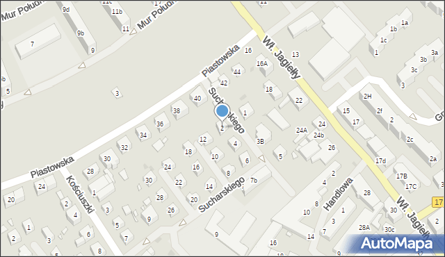 Choszczno, Sucharskiego Henryka, mjr., 2, mapa Choszczno