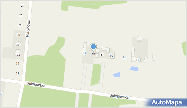 Chrzęsne, Sulejowska, 55, mapa Chrzęsne